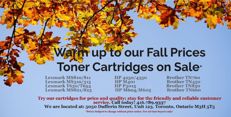 Fall Toner Sale