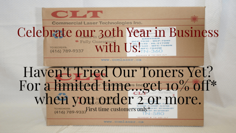 Toner Sale 10% off when you order 2!