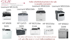 Previously Owned Printer Sale