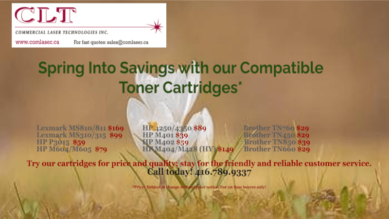 Spring Toner Sale 2025