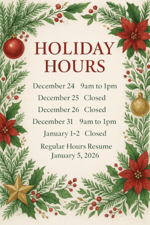 Holiday Hours
