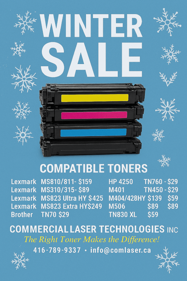 Compatible or Refilled Toner Cartridges Winter Specials 2026
