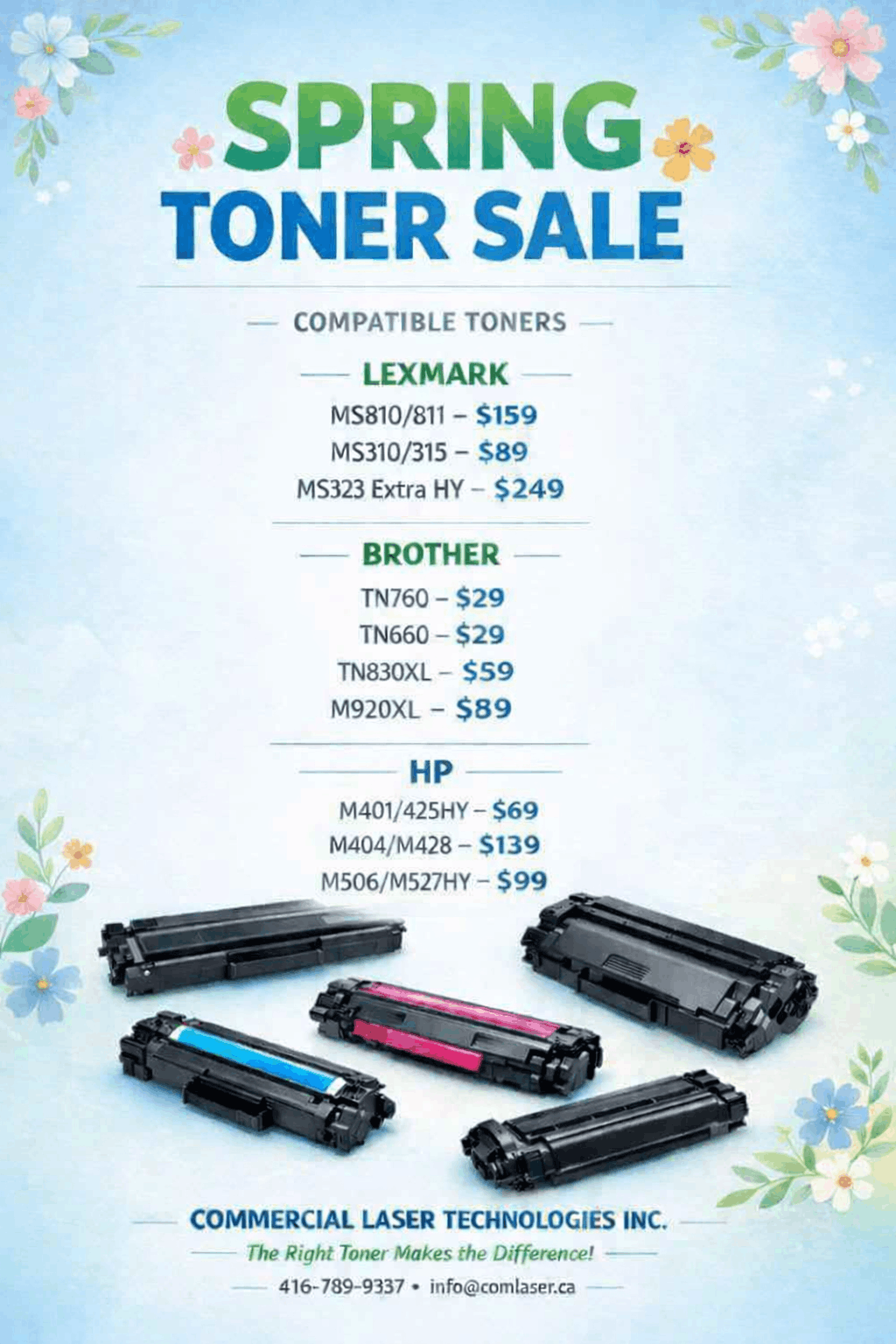 Toner winter flyer 2026